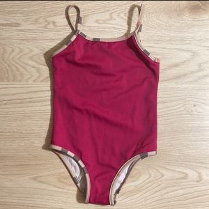 SOLD Burberry childrens kids 3 year One Piece Swimsuit pink